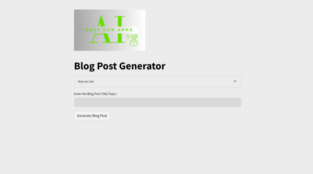 Blog Post Generator