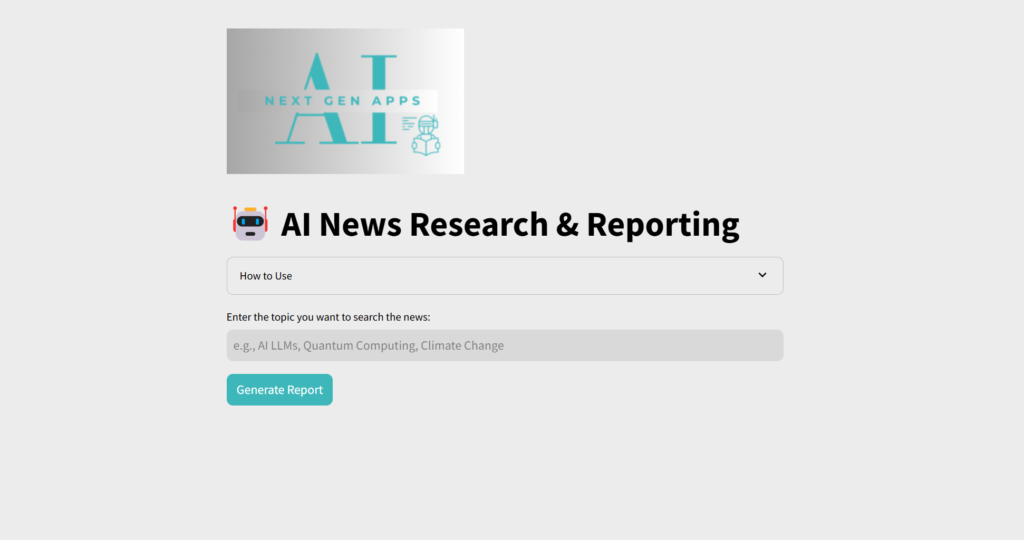 AI News Research & Reporting